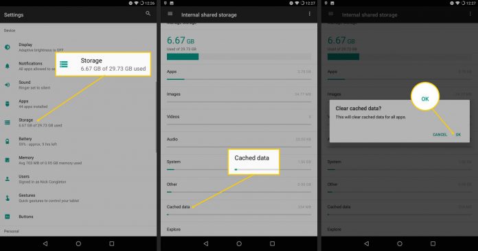 How to clear cache from Samsung phone